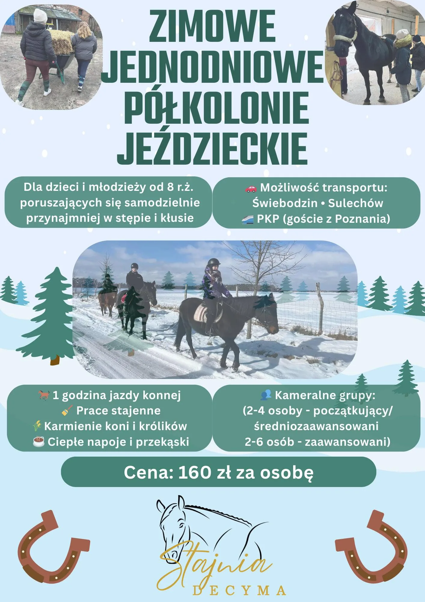 Zimowe jednodniowe półkolonie jeździeckie